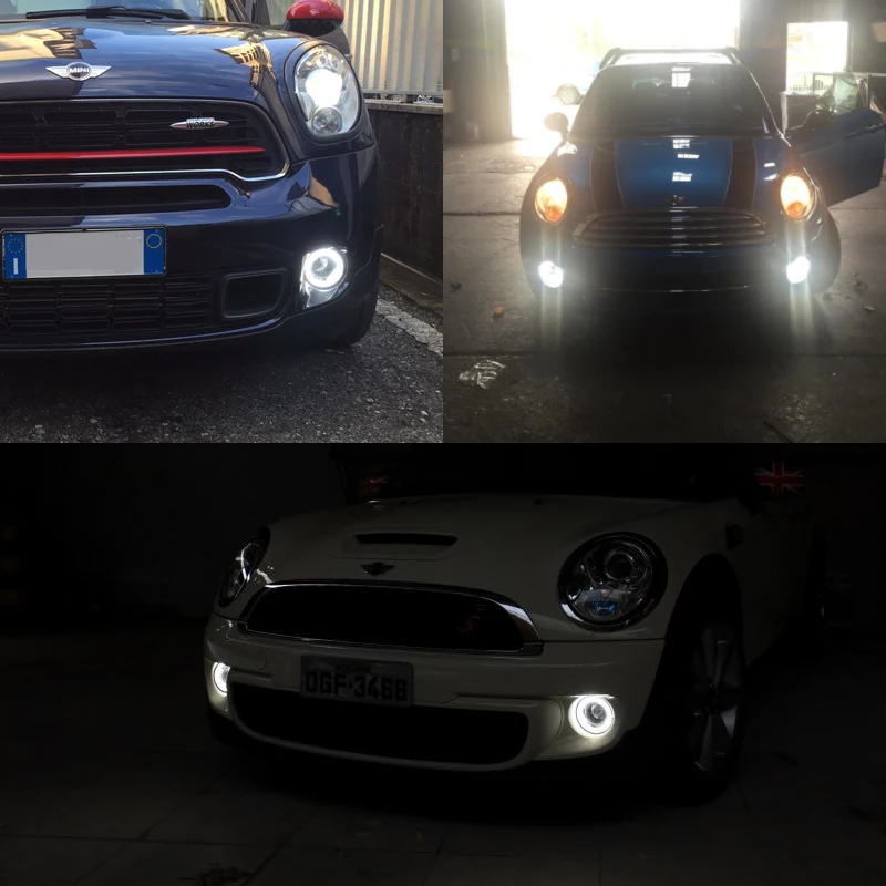 Точная посадка для Mini Cooper Halo светодиодный дневные ходовые огни DRL для вождения противотуманных фар комплект для сборки автомобиля Стайлинг авто светодиодный дневной свет