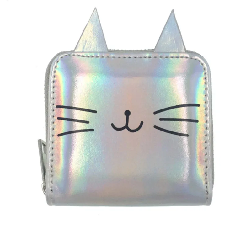 2019 женские кожаные кошельки с рисунком Kawaii короткий кошелек из искусственной