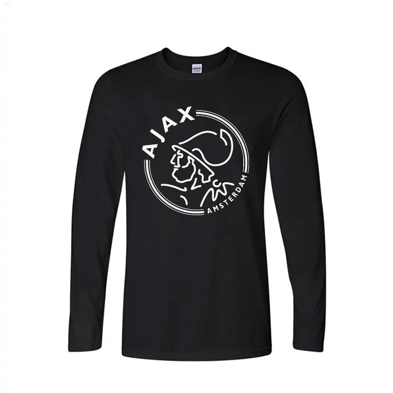 

2019 Fashion ajax t shirts Funny men T-shirts Long Sleeve T Shirts Luxury Summer Cotton Tee Shirts Plus Size Hip Pop Tops Tees