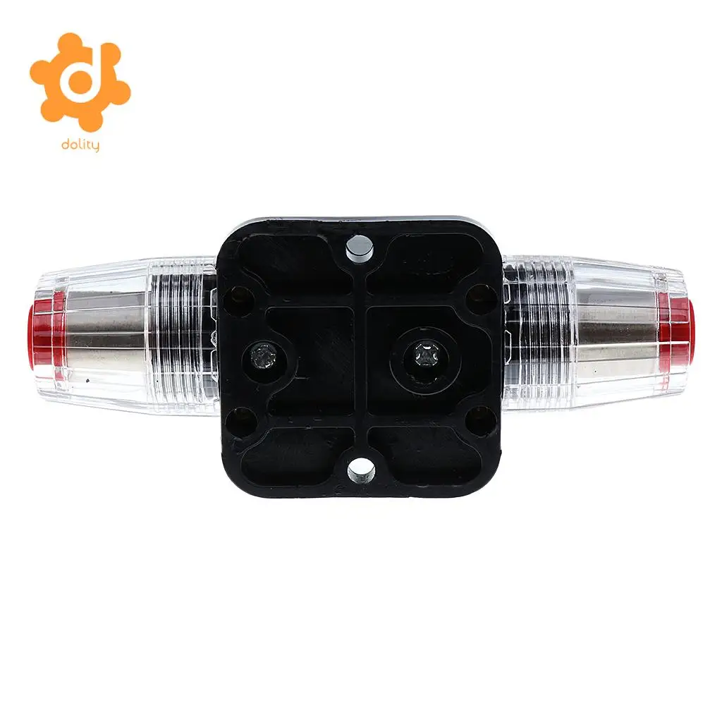 dolity DC 12V-24V Car RV Audio Inline Circuit Breaker Fuse Manual Reset Switch 20A 30A 40A 50A 60A 80A 100A 150A