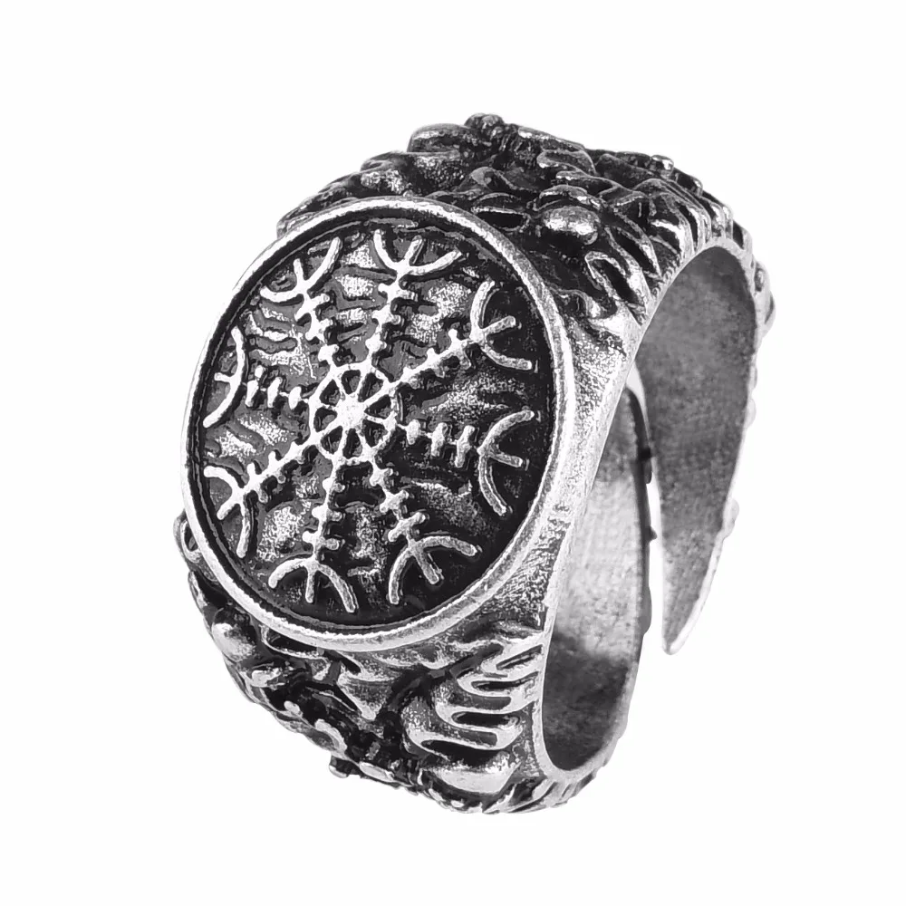 Viking Aegishjalmur кольца Для женщин мужские этнические ювелирные изделия bague Прямая