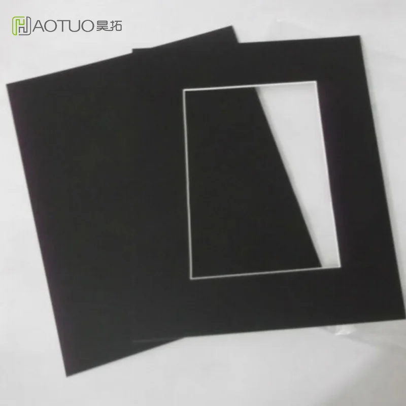Acid Free 8x10" Photo Mats Black Cardboard Photo Easel Frame For 5x7