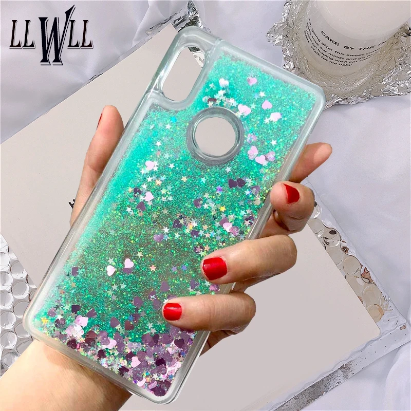

Transparent Glitter Liquid Case For Huawei Honor 7A Pro 7C 6A 6C Pro Dynamic Quicksand Silicone Case For Honor 7C Pro Back Cover