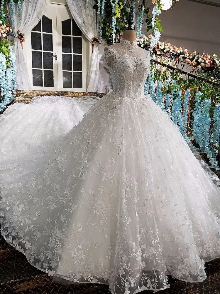 Backlake Vestido de noiva роскошное кружевное свадебное платье с короткими рукавами noiva mariage Casamento robe de mariee Интернет-магазин - Цвет: picture color