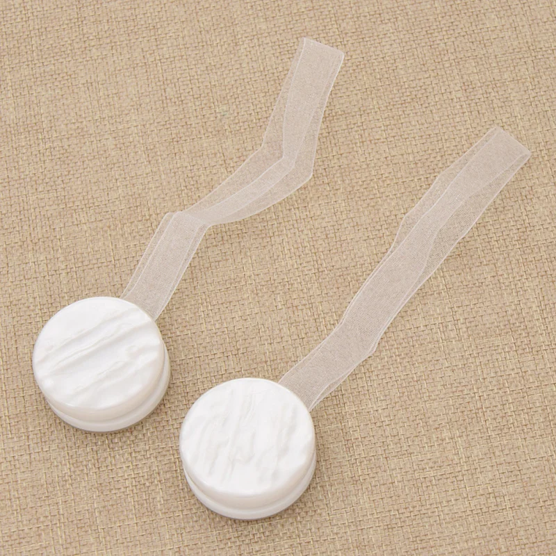 2pcs White Magnet Curtains Buckle Simple Round Shape Curtain Tieback Room Curtain Decoration Acccessories