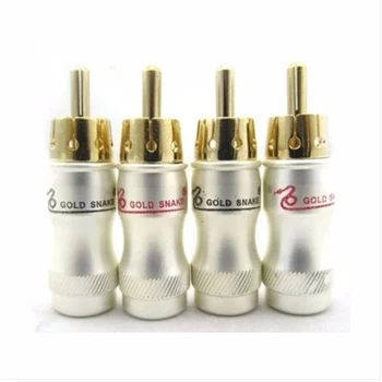 

20 pcs Gold Plated Hifi RCA Audio Plug 5MM Cable Audio Video Cable Plug Connector Audiophile Connector Plug