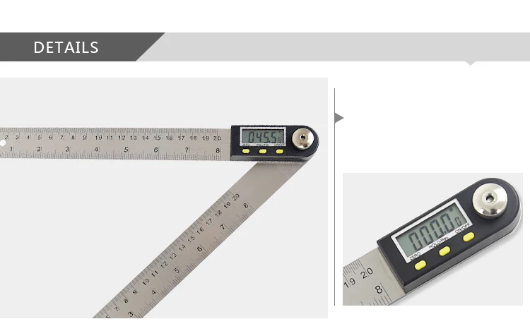 5429-200 0-200 мм уровнемерный инструмент цифровой угол линейка finder метр угломер, Гониометр nclinometer из нержавеющей стали