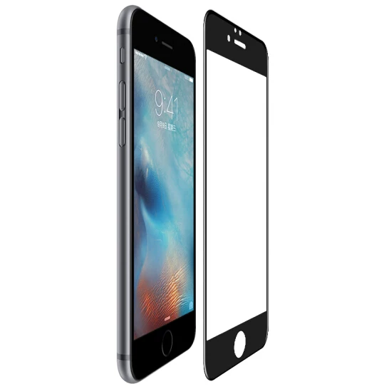 9H 3D изогнутое углеродное волокно мягкий край закаленное стекло для iPhone 6 6S Plus