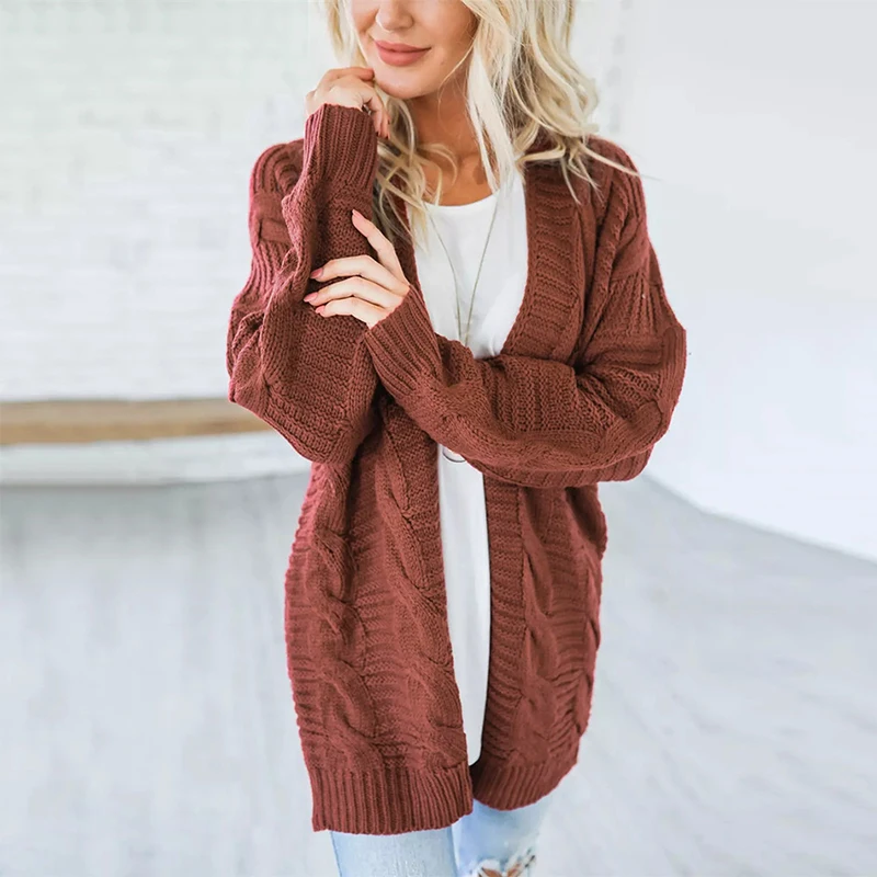 Knitted Sweater Coat Autumn And Spring Long Sleeve Cardigan Jacket Female Casual Outwear Tops pull Femme 2018 Women Sweater