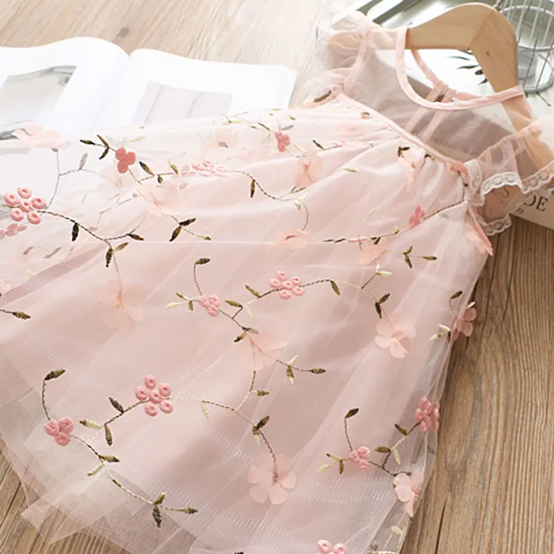 

Lace Girls Dress 2019 New Summer Kid Costume Flower Princess Dress Children Summer Clothes Baby Girls Dress Casual Wear Vestidos
