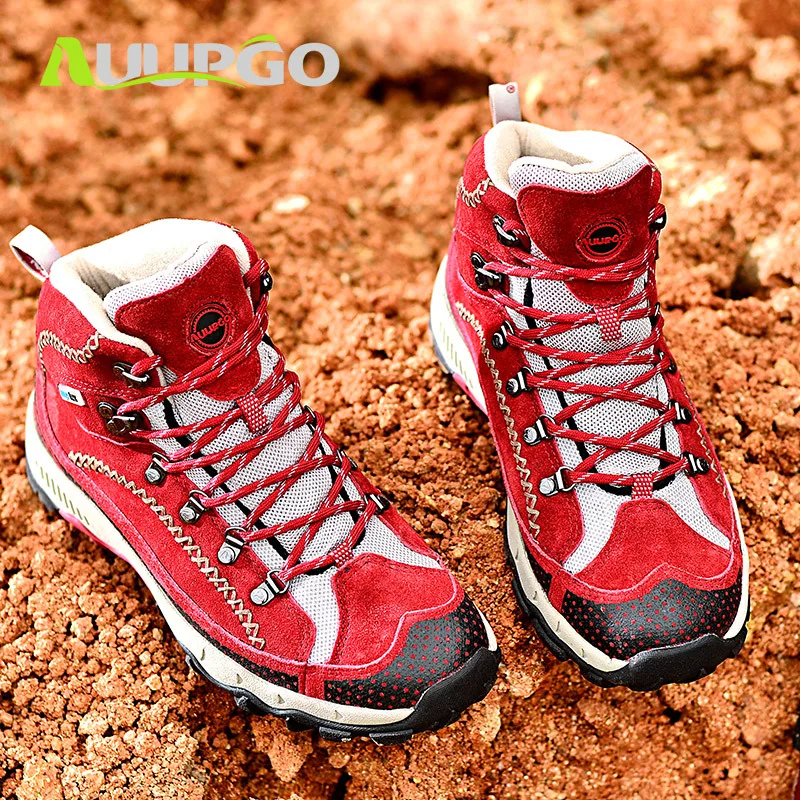 Auupgo outdoor hiking walking shoes for men and women waterproof non
