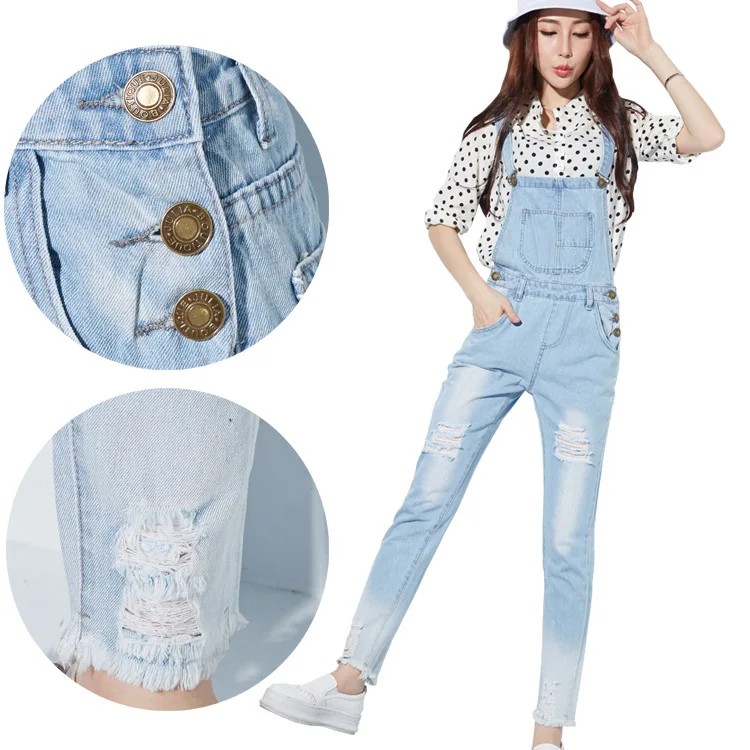 Women's new 2017 summer fashion large size female straight strap walnut cowboy straps pants high waist Korean version of the strap pants (11)