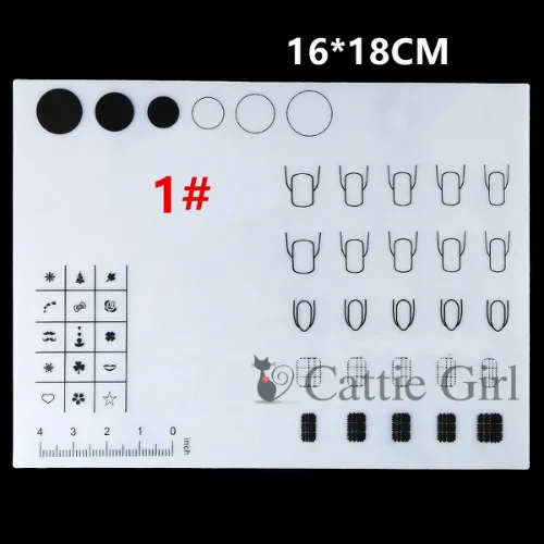 Мини-коврик для стемпинга, дизайн ногтей, силиконовый коврик для без водяного мрамора, для сухого тиснения ногтей, обратная штамповка пластин, инструменты для дизайна ногтей - Цвет: 1