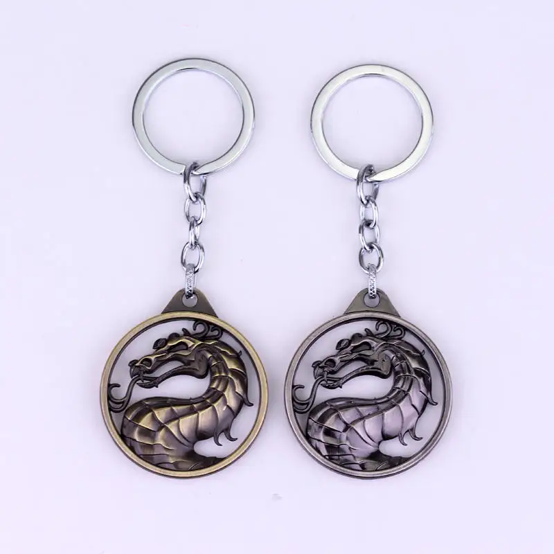 

Game Mortal Kombat Keychain Metal Alloy Animal Dragon Key Ring Holder Chaveiro Gift for Men Car Key Accessories