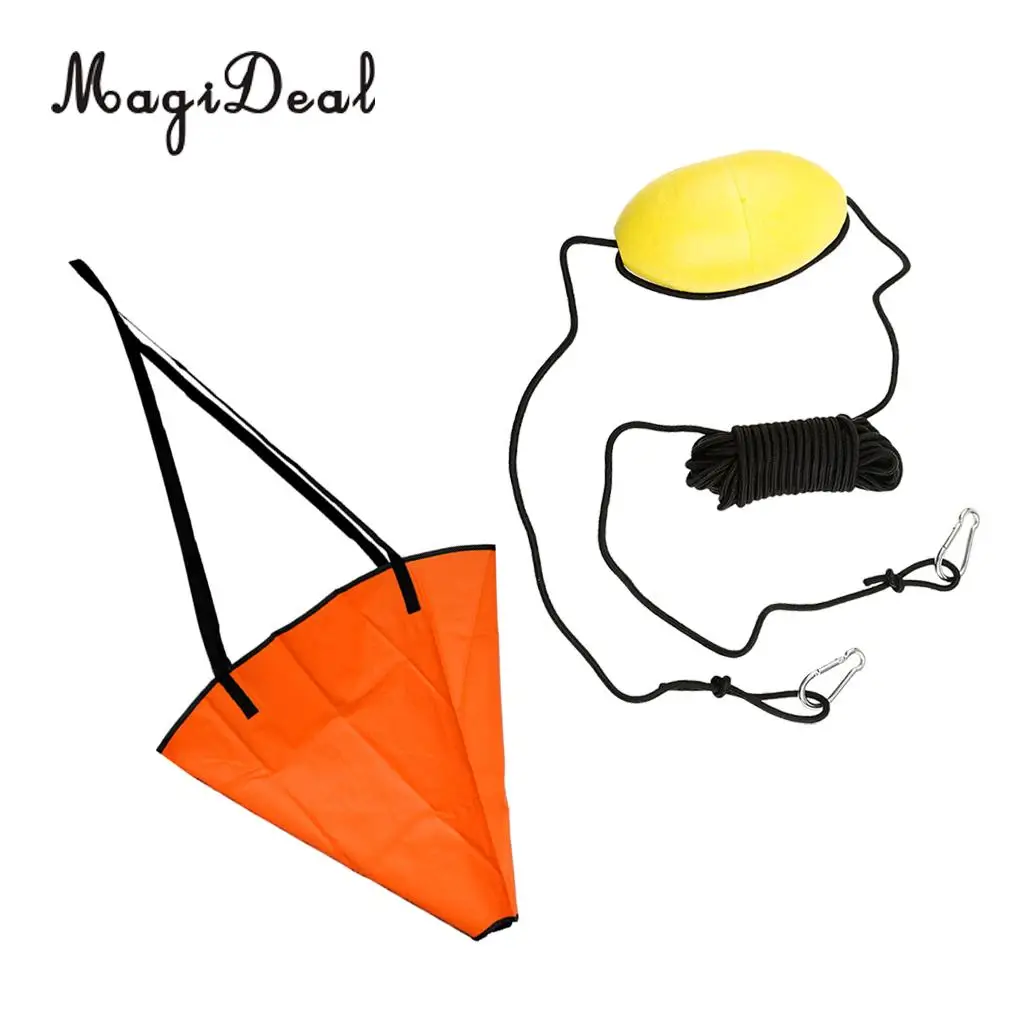 MagiDeal Marine 32' Boat Sea Anchor Drogue Sock + 30' Kayak Drift Anchor Tow Rope Throw Line Sail Boats Inflatable Boat Jet skis