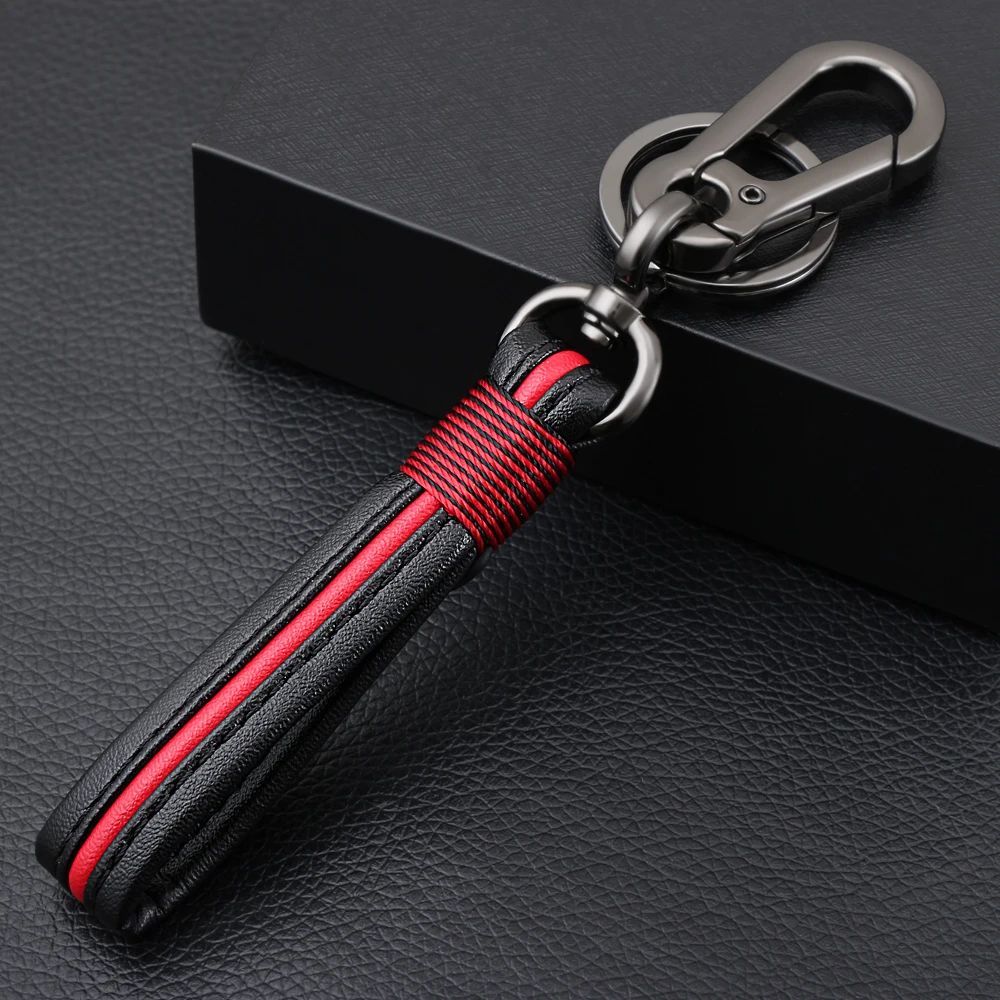 

Cool Metal Stainless Steel Car Key Ring for Chevrolet BMW 1 3 5 6 7 Leather Keychain Key Ring Chain for HONDA KIA Citroen TOYOTA