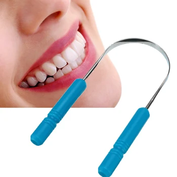 

Healthy Tongue Cleaner Stainless Steel Fresh Breath Tongue Scraper Dental Cleaning Brush Oral Care Oral Hygiene