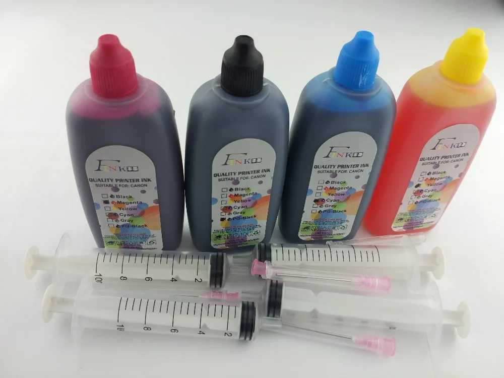 4X100ML Quality Dye Ink For PGI 2400 Ink Cartridge, BK C M Y 4 Colors Ink Using For Canon MAXIFY