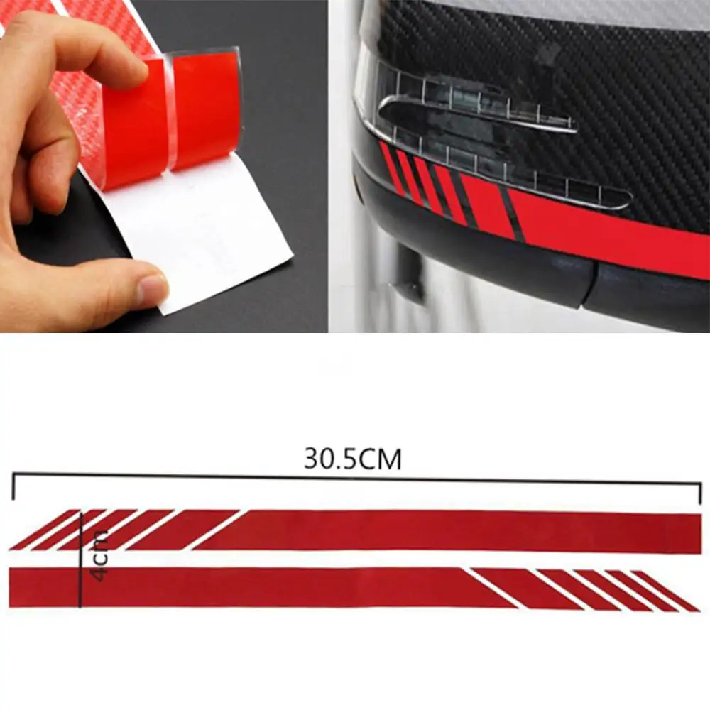 

1 Pair 30.5*2CM 5D Stripe Sticker Car Rear View Side Mirror Carbon Fiber Vinyl Sticker Decal Car Styling