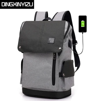 

DINGXINYIZU Large Capacity 15.6 Inch Laptop Backpack Men USB Charging Bag Male Backpack for Teenagers School Bags Travel Mochila