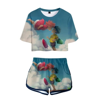 

Ponyo on the Cliff 3D Printed Women Two Piece Set Casual Summer Crop Top+Shorts 2019 Hot Sale Trendy Streetwear Clothes