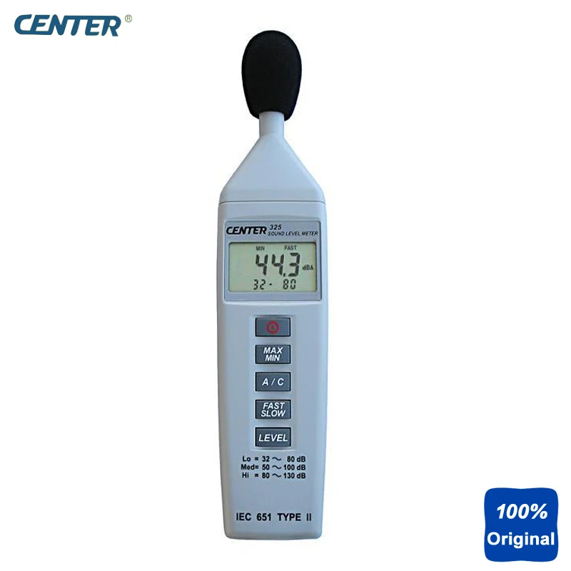 

Compact Sound Level Meter Noise Level Tester Resolution 0.1dB CENTER-325