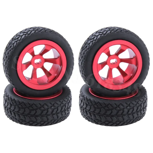Special Price RC Upgrade parts Aluminum Tires & Wheels (Al.) For WLtoys 1/28 RC Car K969 K989 K999 P929 4WD Short Course Drift Off Road Rally 