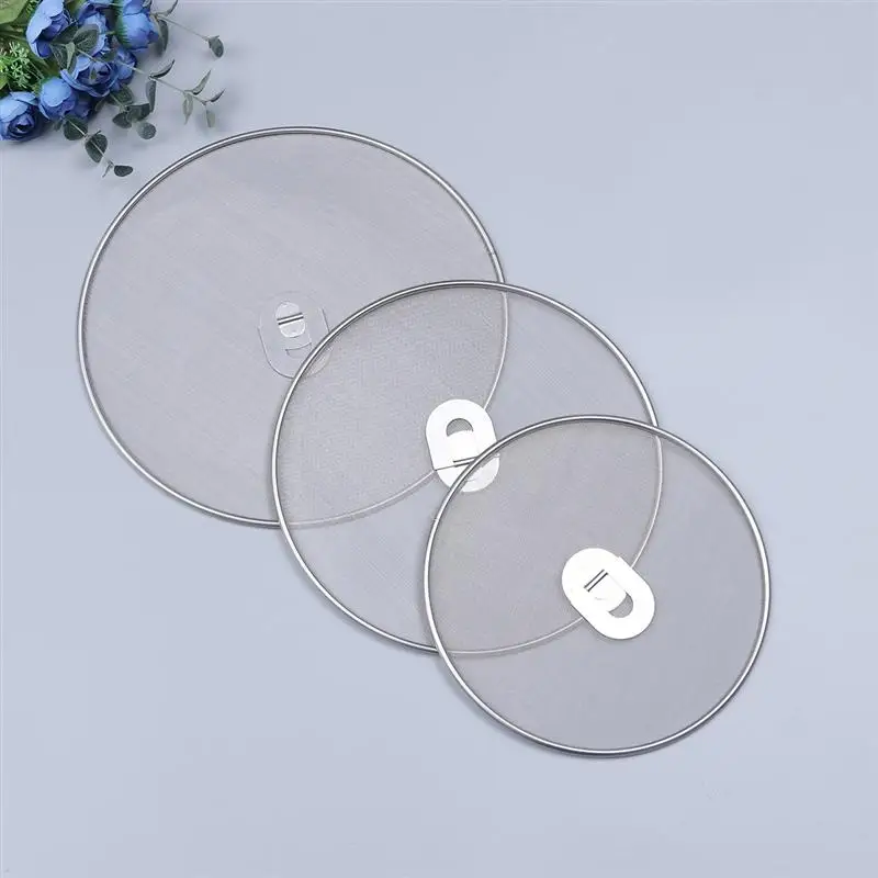 

1 PC Stainless Steel Explosion-Proof Pot Cover Anti-Smoke Splash-Proof Oil Filter Screen Mesh Cover Kitchen Accessories Gadget