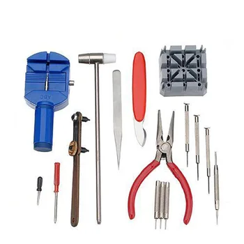 

16PCS Watch Clock Opener Tool Kit Watch Repair Tool Cell Pin Remover Hammer Fixed Tools