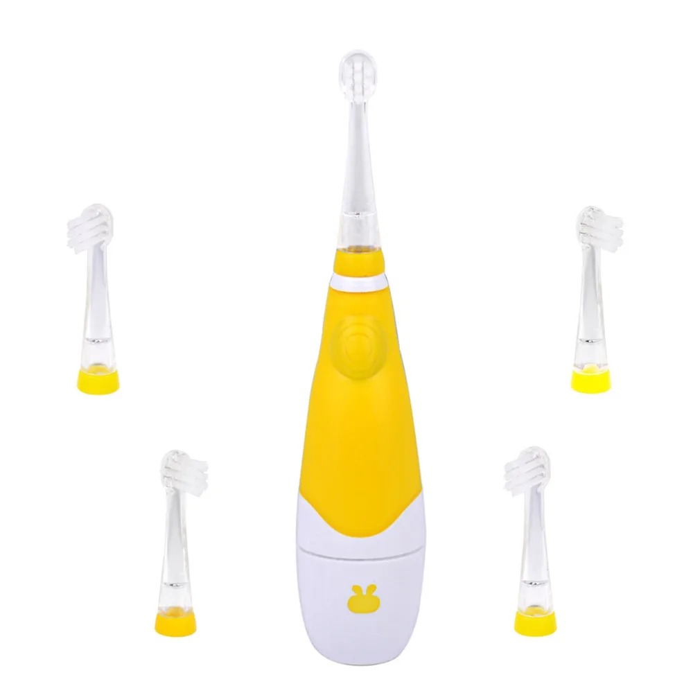 

SEAGO EK1/SG-602 Electric LED Sonic Tooth Brush Intelligent Vibration Toothbrush with 4 Replacement Brush Heads For Kids Baby
