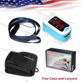 

LED Fingertip Pulse Oximeter,Blood Oxygen SPO2 Monitor,Care Life,Pouch Case,Layard Free shipping Newest CMS50M