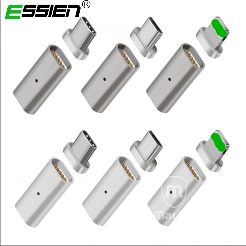 

Magnetic Adapter Type-C For iPhone Female Connector To Micro USB/For Apple/Type-C Male Sync Data Charging Cable Magnet Adapter