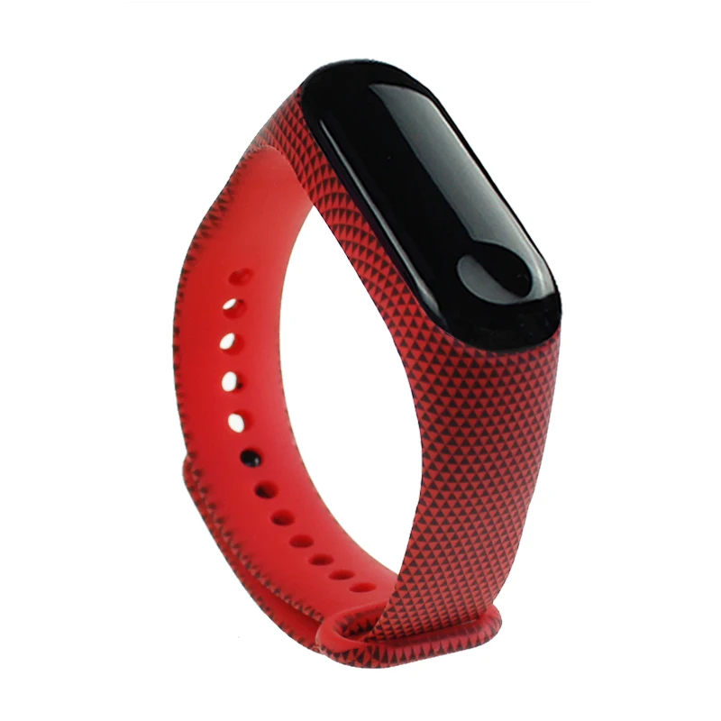 1pc Printing Silicone Bracelet Strap Wristband Wrist Band Replacement Strap For Xiaomi Mi Band 3 Watch Smart Watch Accessories - Цвет: 06