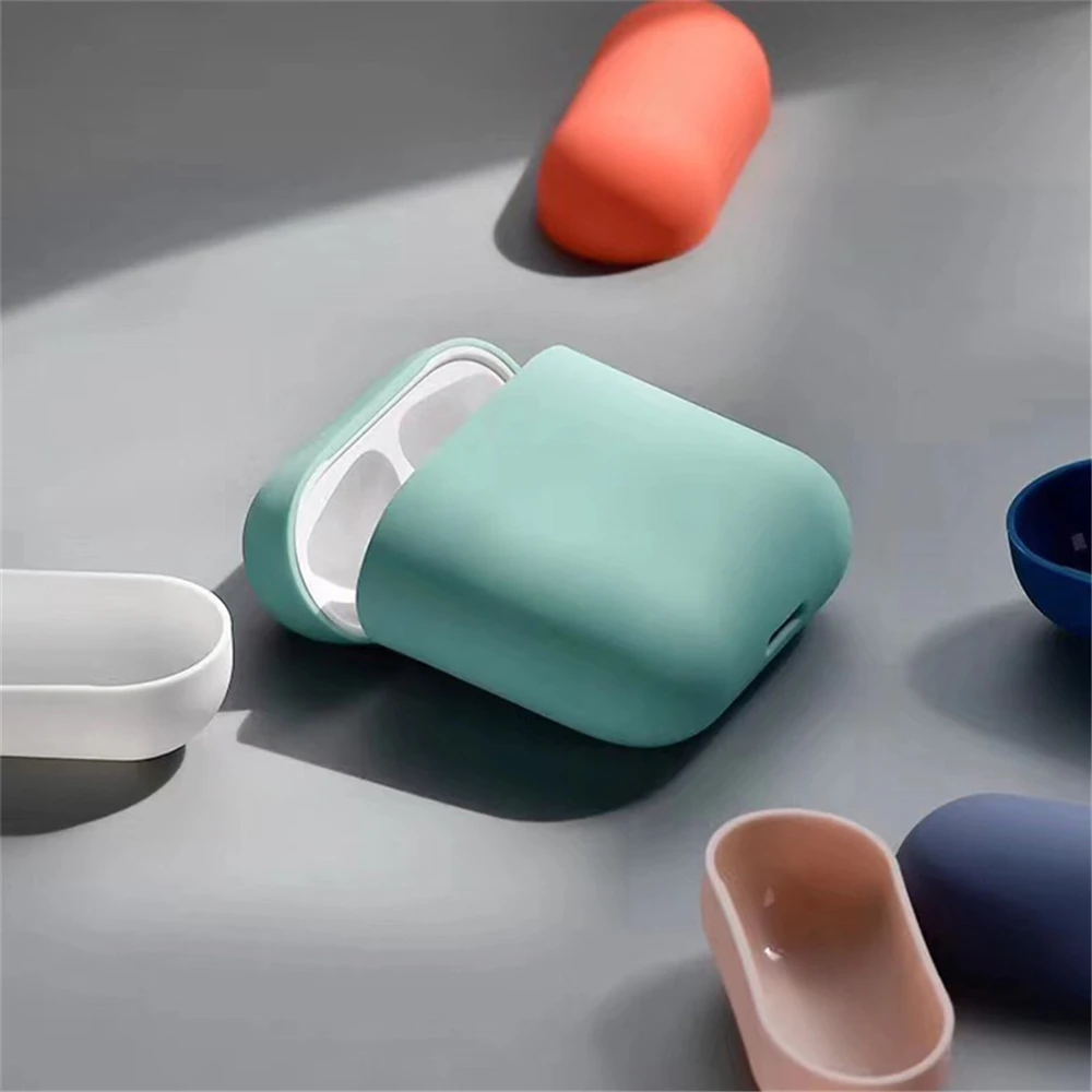 

Silicone Case For Airpods Liquid TPU Soft Shockproof Cover Super Thin Protector Cases For Air pods Charging Box Accessories New