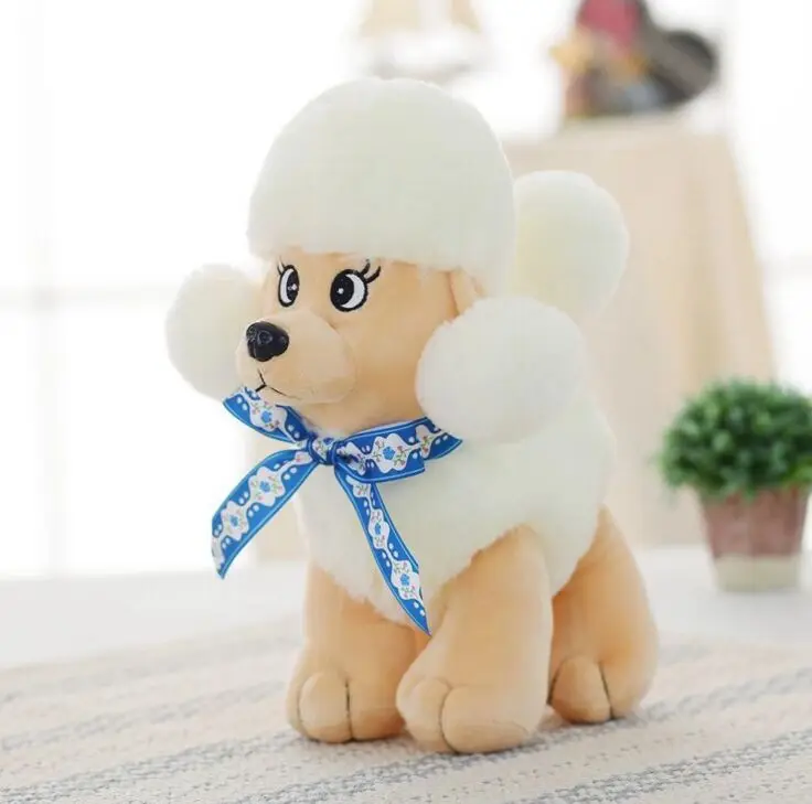 

23cm Poodle dog puppy Stuffed Animals Toys Christmas Plush Doll ,Funny tricks toys,Christmas gift