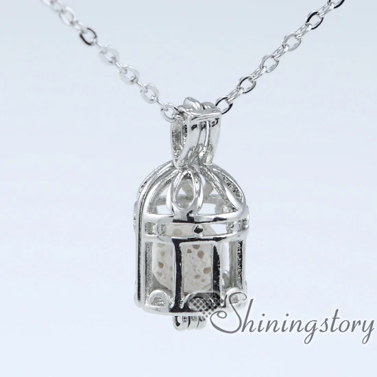 

bird cage essential oil locket wholesale pearl cage pendant lava rock essential oil jewelry diffuser charms wholesale diffuser n