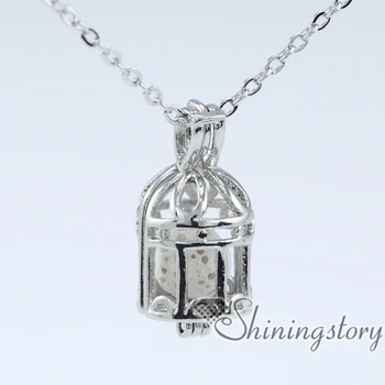 

bird cage essential oil locket wholesale pearl cage pendant lava rock essential oil jewelry diffuser charms wholesale diffuser n