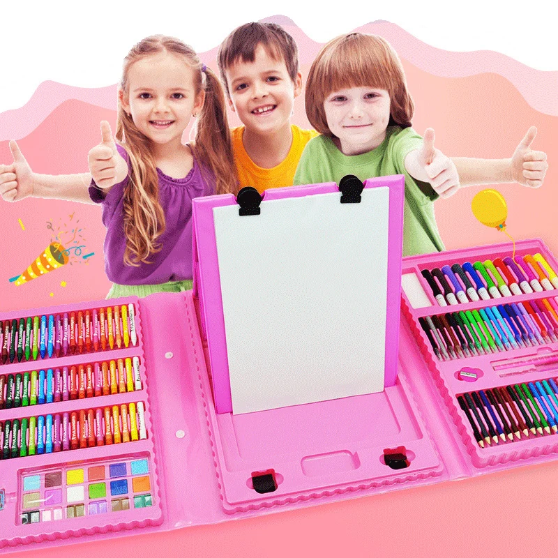 

208pcs Art Set Children Painting Set Artist Kit Painting Art Marker Pen Drawing Brush Pens For Kids Gifts Students Art Supplies