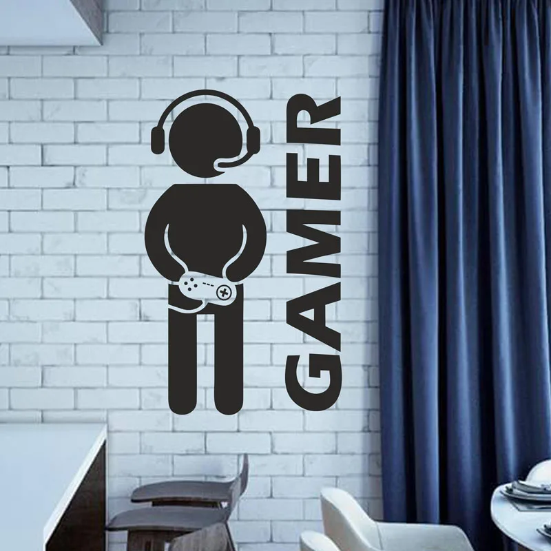 Gamer Vinyl Wand Aufkleber Spiel Room Decor Selbstklebende Gaming