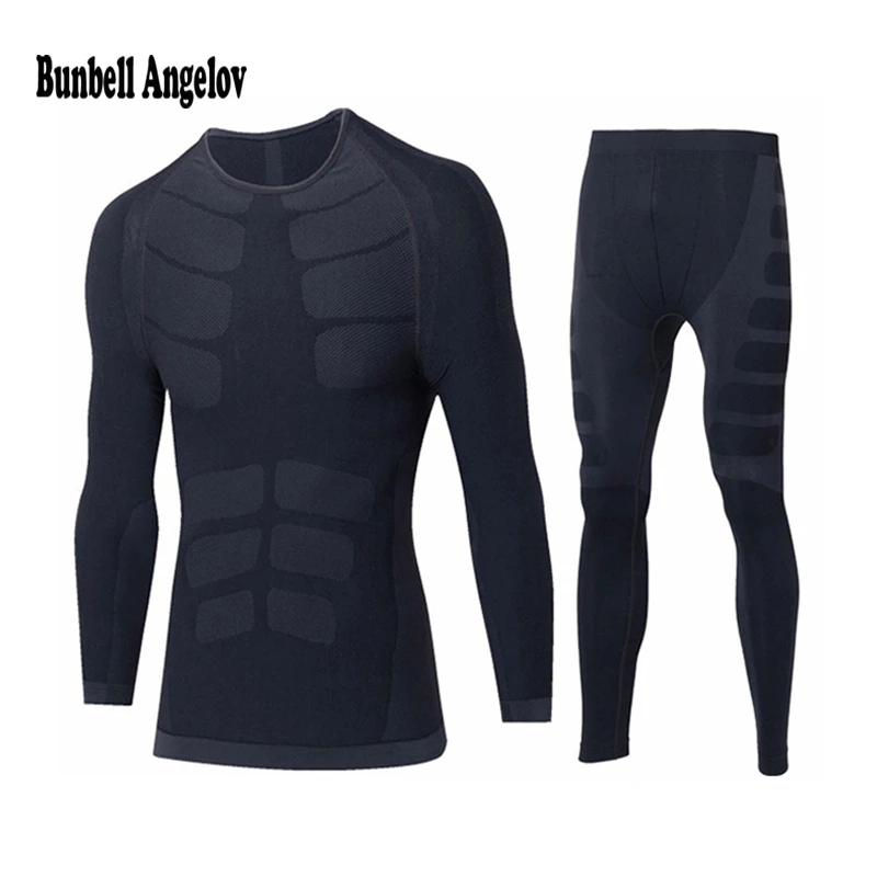 long underwear Winter Thermal Underwear Sets Men Quick Dry O-Neck Stretch Men's Thermo Underwear Male Warm Thermo Long Johns Set men's thermal pants