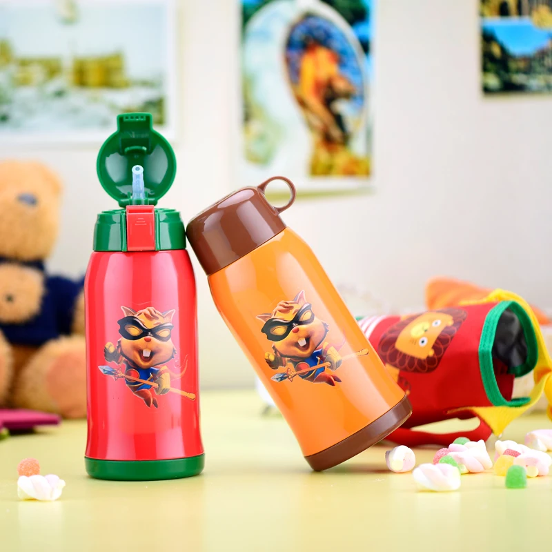 550ml Thermos Children Food Grade 304 Stainless Steel Cute Cartoon