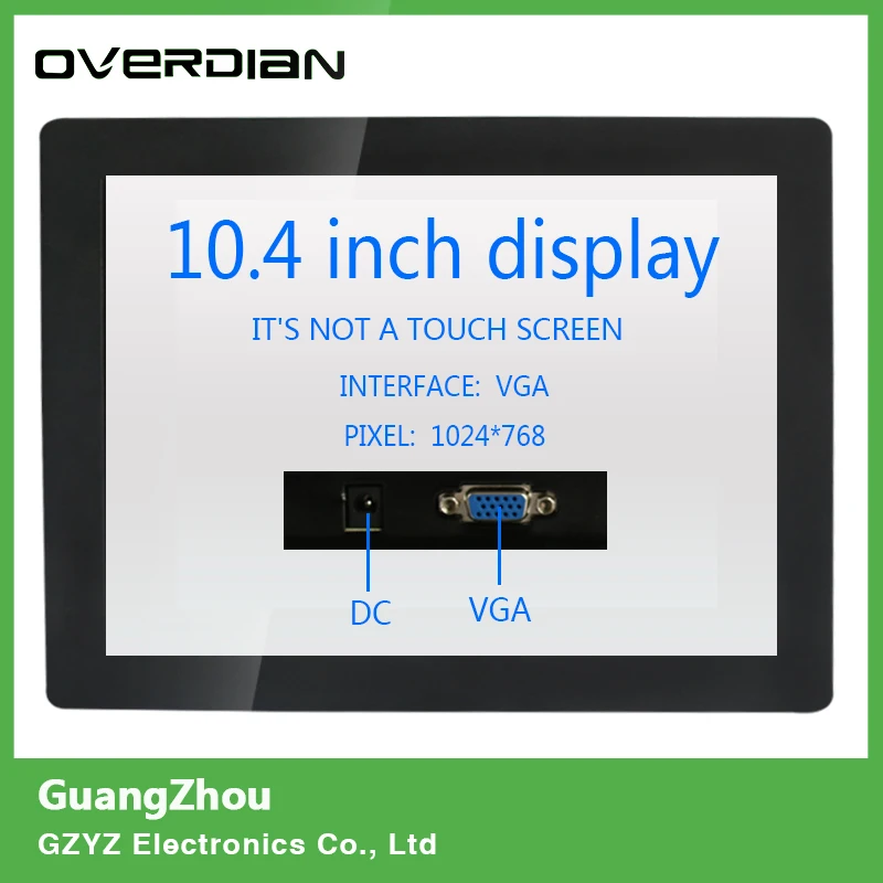 

10.4/10"Non-touch Screen VGA interface Industrial Monitoring Machines Metal Shell Embedded Lcd Monitor1024*768 Buckle Fixed