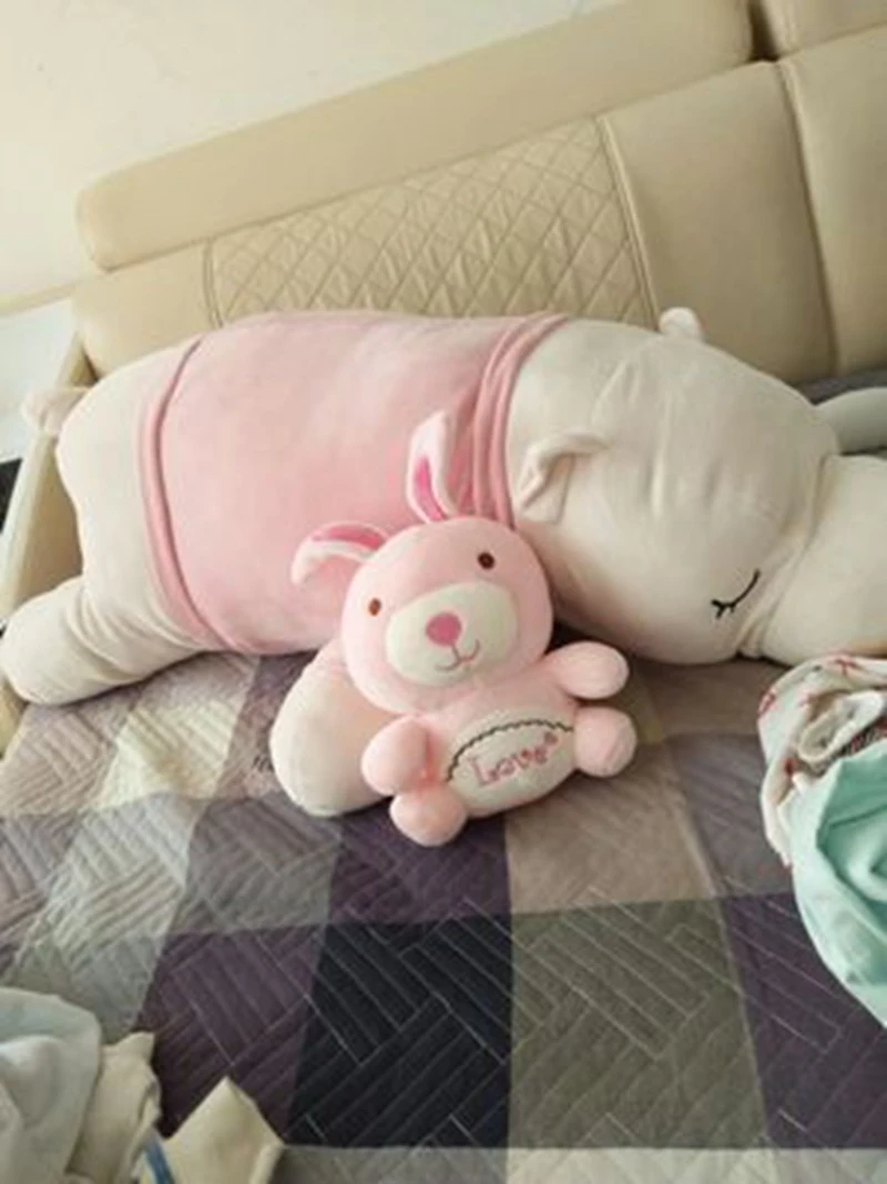 Dorimytrader Pop Cuddly Soft Fat Anime Polar Bear Plush Pillow Large Stuffed Animals White Bear Toy Doll Nice Gift Decoration 80cm 100cm 130cm DY50083 (34)