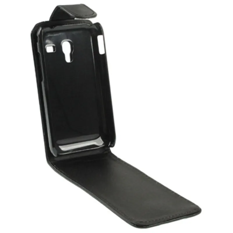 Вертикальный кожаный чехол книжка для Samsung Galaxy Ace/Plus/S7500 (черный)|case for samsung galaxy|case