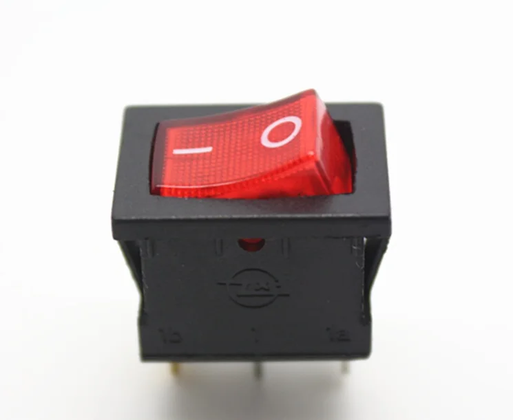 15*21MM Rocker Switch waterproof With lamp KCD1-102N 3Pin 2File Seesaw switch 6A 250V Power | Строительство и ремонт