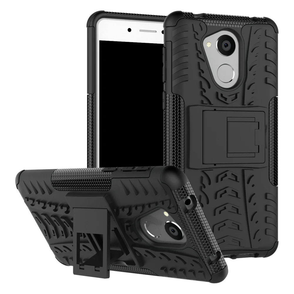 Case For Huawei Honor 6c ShockProof TPU + Plastic Armor Case Cover for Honor 6c Honor6c 5.0 inch With Phone kickstand cases