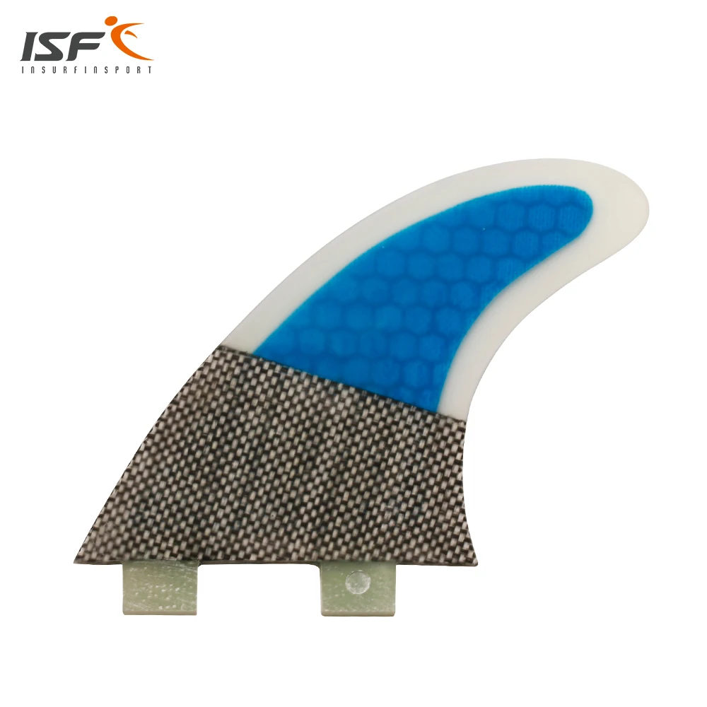 ISF Новое поступление углеродное волокно соты синий barbatanas fcs плавники для серфинга quilhas прибой thruster fcs плавники серфинга G5 tri-комплект