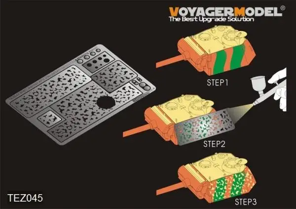 Новинка 1/35 немецкий трафарет Voyager TEZ045 для маскировки дисков AFV | Игрушки и хобби