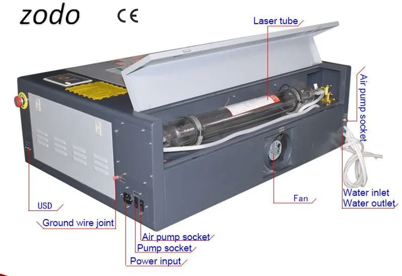 4060 Ruida 400X600 мм Co2 лазерная гравировка машина для резьбы Тыква бамбук