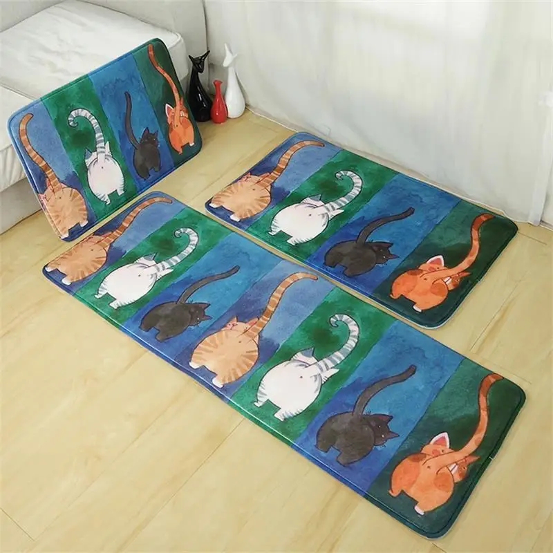 

3 Size One Set Cartoon Butt Kitchen Mat Home Entrance/Hallway Area Rug Anti-Slip Bathroom Carpet Children Bedroom Area Rug